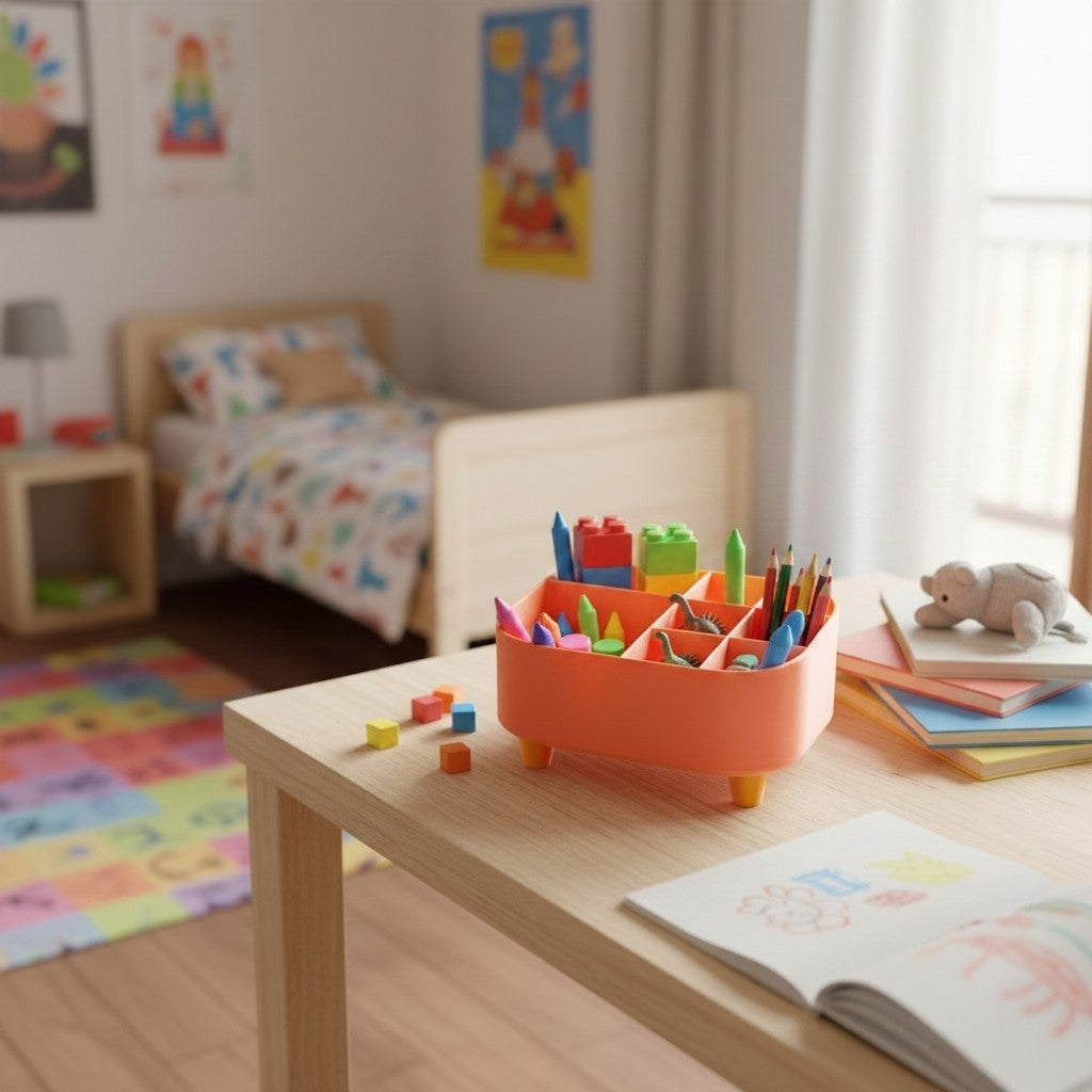 Kleiner Organizer – Schreibtisch-Helfer mit Fächern