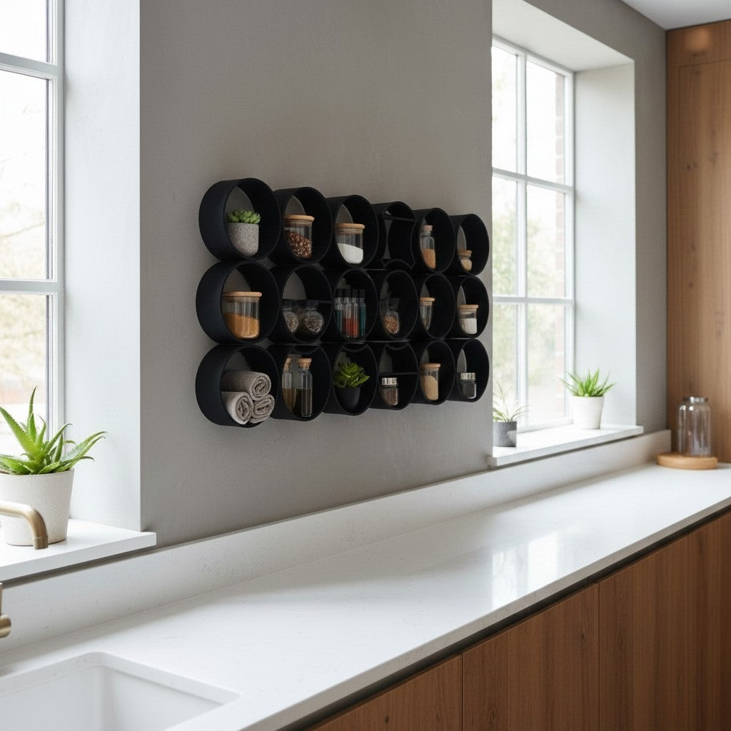 Modulares Rundregal – Kreativ kombinierbares Wandregal