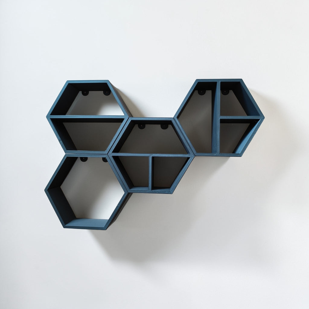 Hexagon Regal-Set – Modulares Wandregal