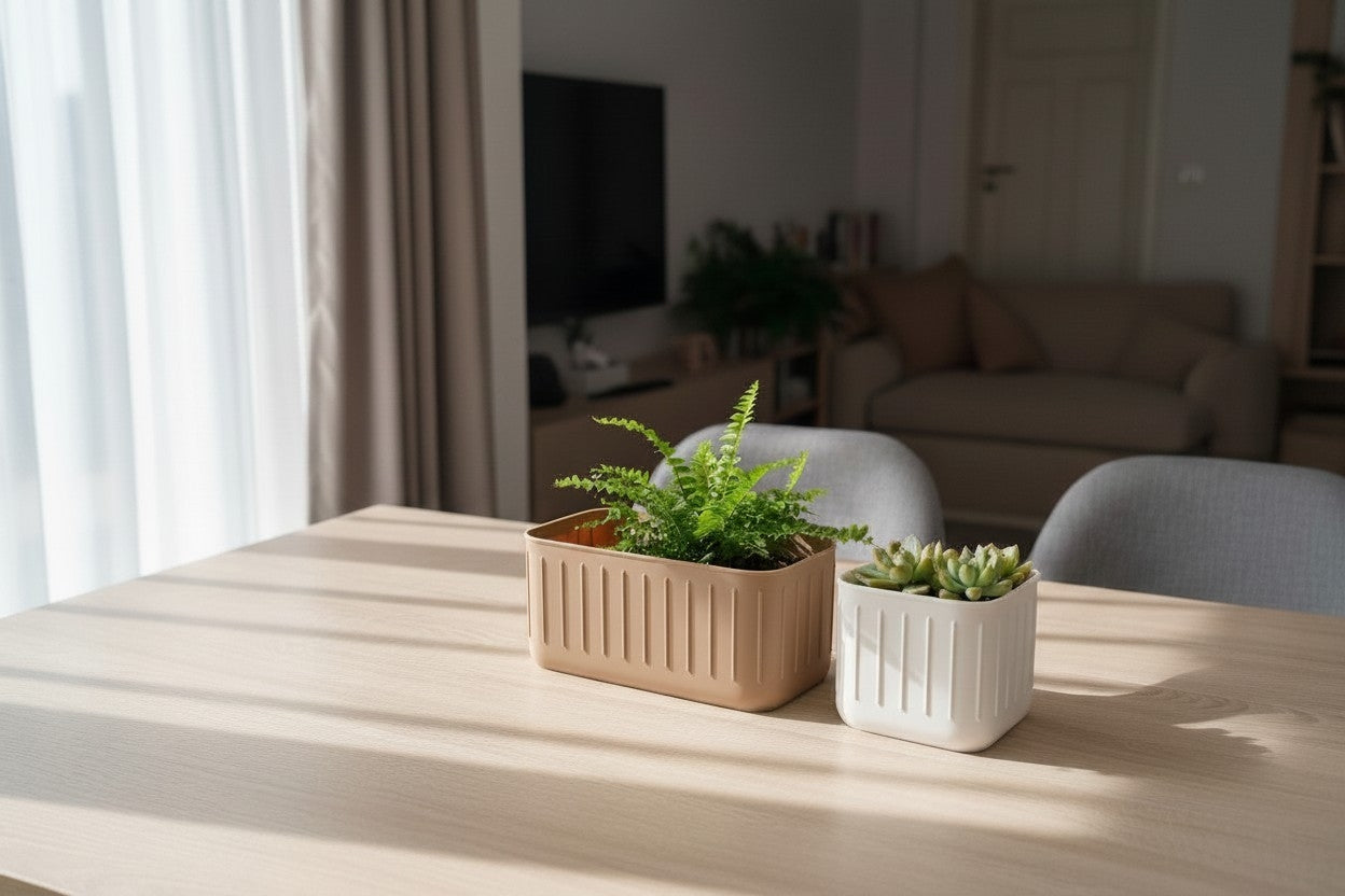 Skandinavische Töpfe – Geripptes Design (Klein & Groß)