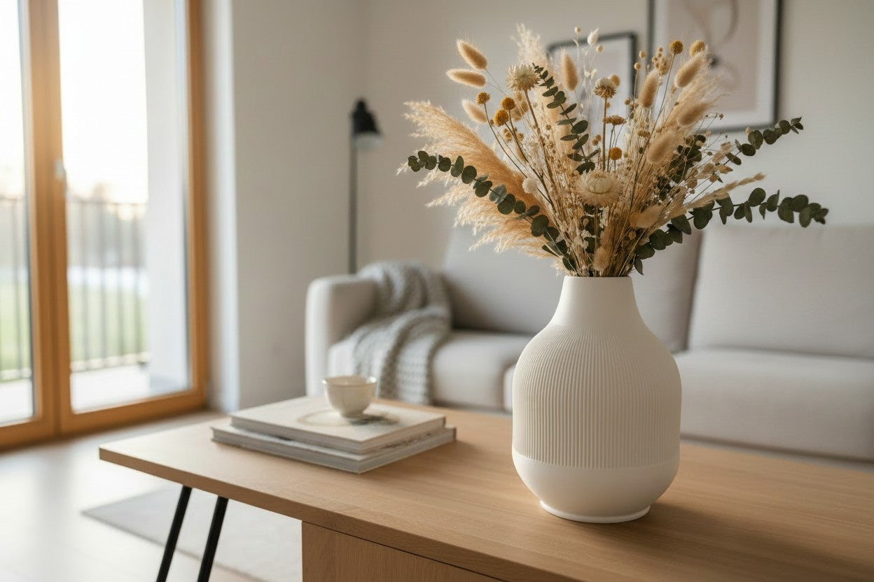Gerippte Vase – Minimalistisches Design