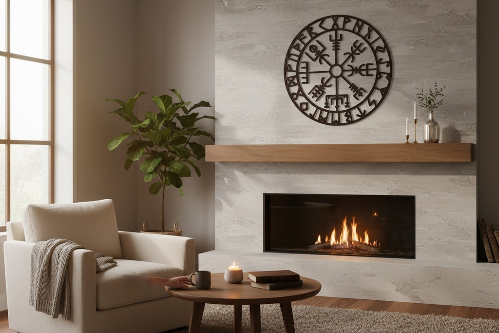 Wikinger Kompass – Vegvísir Wanddeko