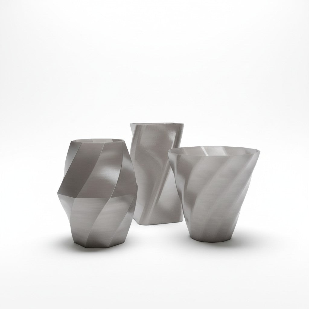 Swirled Vase I – Facetten-Vase (Trio Serie)